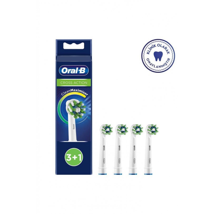 Oral-B Cross Action Cleanmaximizer 4 lü Şarjlı Diş Fırçası Yedeği Oral-B Cross Action Cleanmaximizer 4 lü Şarjlı Diş Fırçası Yedeği