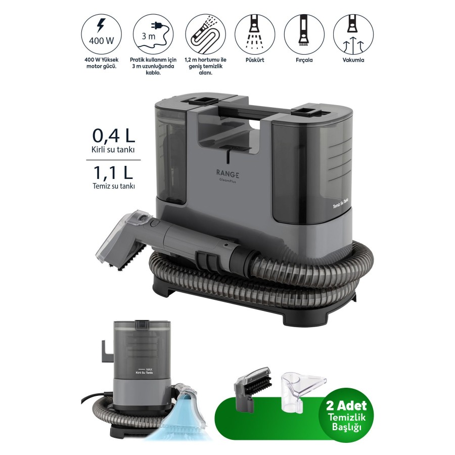 Range Gleamplus Spot Cleaner Koltuk Ve Halı Yıkama Makinesi