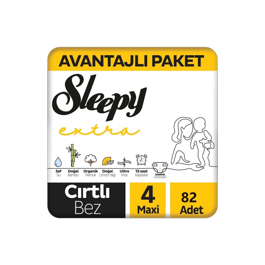 Sleepy Extra Günlük Aktivite Avantajlı Paket Bebek Bezi 4 Numara