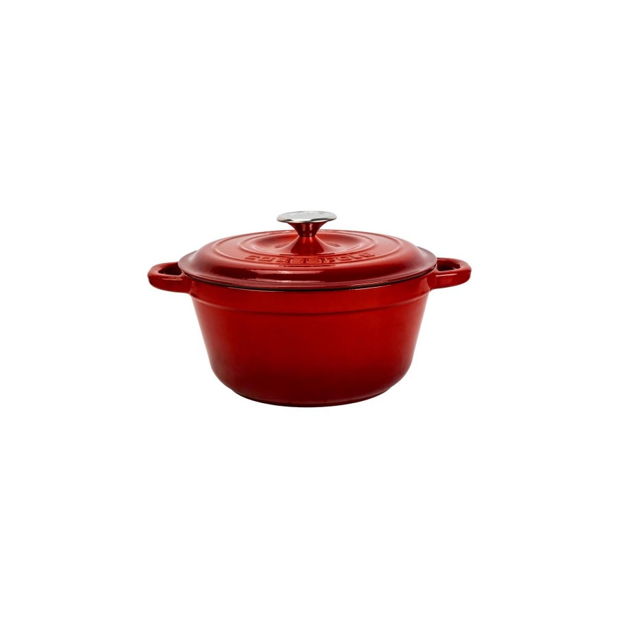Döküm Trendy Yuvarlak Tencere 24 cm Kırmızı Döküm Trendy Yuvarlak Tencere 24 cm Kırmızı