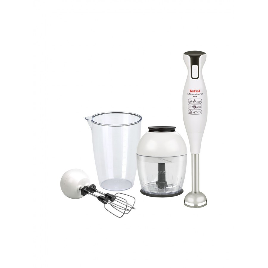 Tefal Masterblend 700 W Mikser & Blender Seti Beyaz HB114B30 Tefal Masterblend 700 W Mikser & Blender Seti Beyaz HB114B30